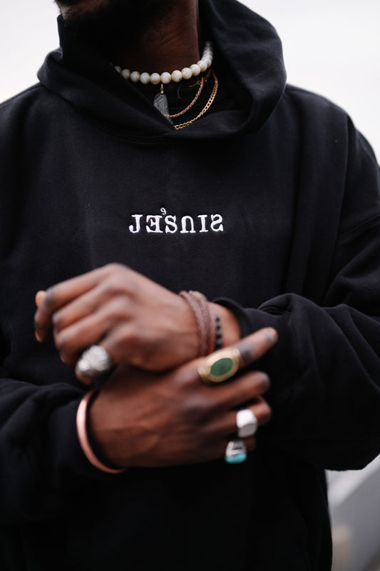 JE’SUIS BLACK DOUBLE LAYERED HOODIES